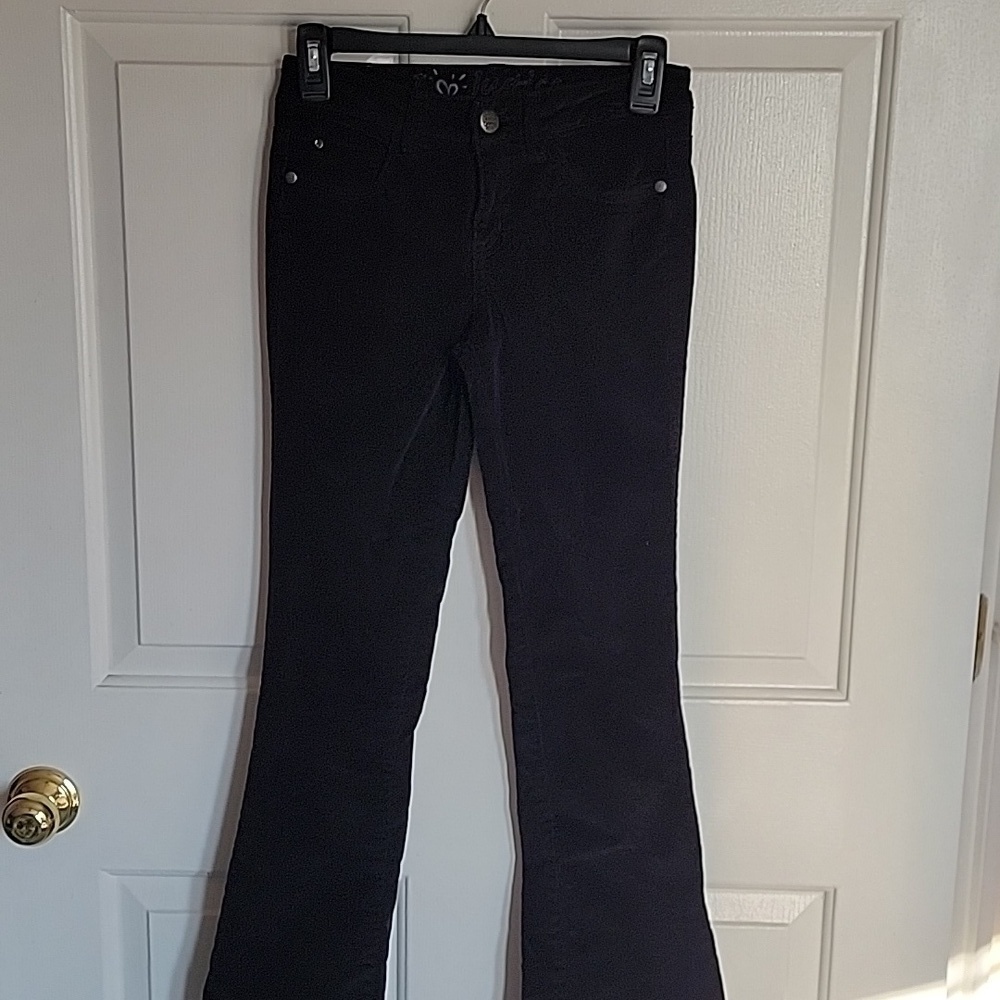 Justice, girls black corduroy pants. 12R. Like new.